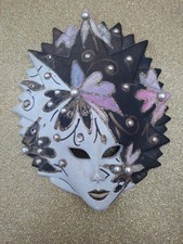Venedig Italien Karnevalsmaske Dekoration Maske Wand Keramik Perlen Kunst