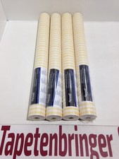 Papiertapete Norwall 4 x MK25325 (4Rollen) Streifenmuster Weiß Gelb Restposten
