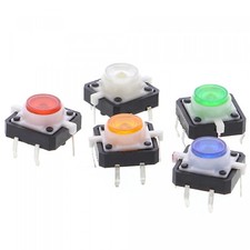 10 Stk. LED-Kurzhubtaster 12V