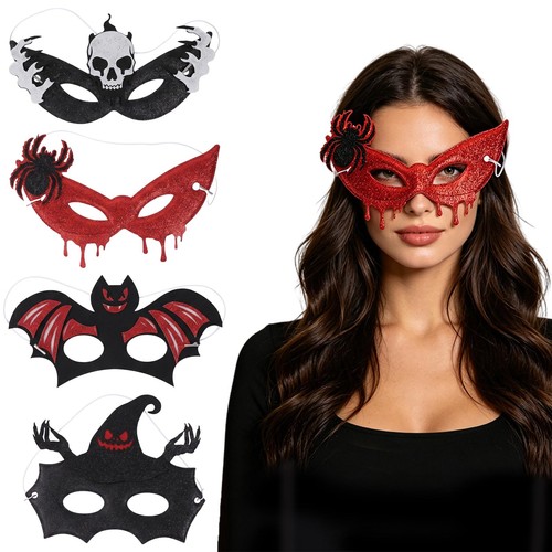 Halloween maske 4er - maske,