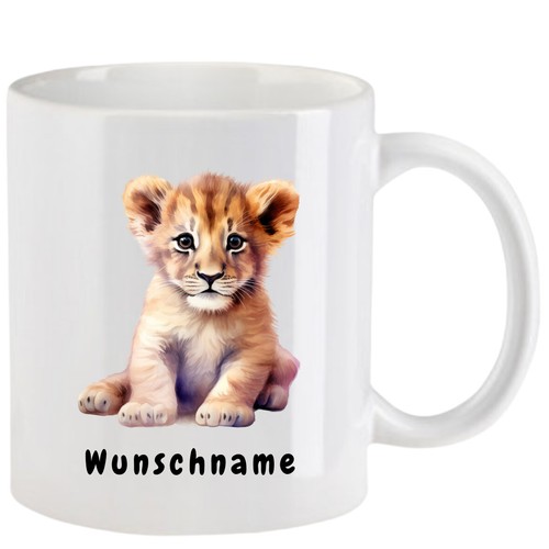 Tasse löwe aquarell - löwe,