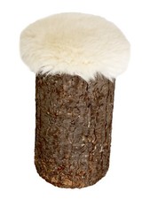 Lammfell Kissen rund /