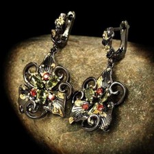 Ohrringe Blumen Elegante und volles temperament  Italienische Luxus 925 Schmuck