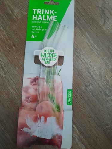 Vivess glas trinkhalme - vivess, mit