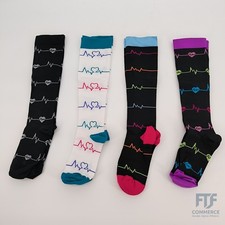 Kompressionsstrümpfe 4 Paar Bunt Damen & Herren Stützstrümpfe