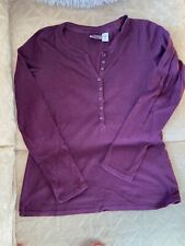 Pullover Langarmshirt 40 TCM Tchibo lila Knöpfe North Route cotton Africa