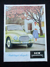 Prospekt Brochure DKW Nachrichten Nr.48 1958 Munga 1000SP 3=6 F94 359 Deutsch