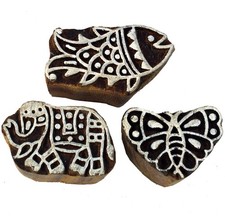 Indischer Textilstempel, Holz