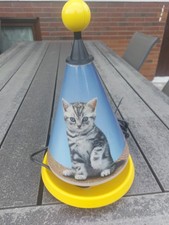 Katzenlampe Tischleuchte Landhausstil, Dekolampe Kitten