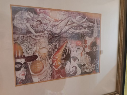 Uraltes bild hinter glas - uraltes,