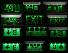 LED Notleuchte Notbeleuchtung Exit Notausgang Fluchtwegleuchte Licht Fluchtweg