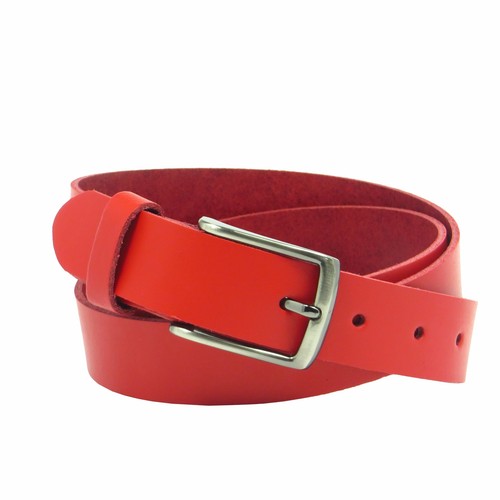 Ledergürtel breit rot - cm,