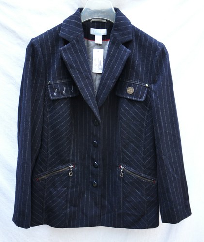 Business blazer blau streifen - blazer,
