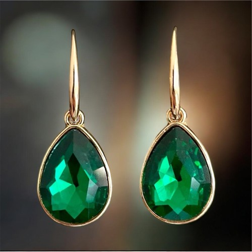 Emerald glow luxus ohrringe - glow,