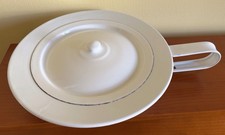 Bettpfanne mit Deckel, Metall, antik