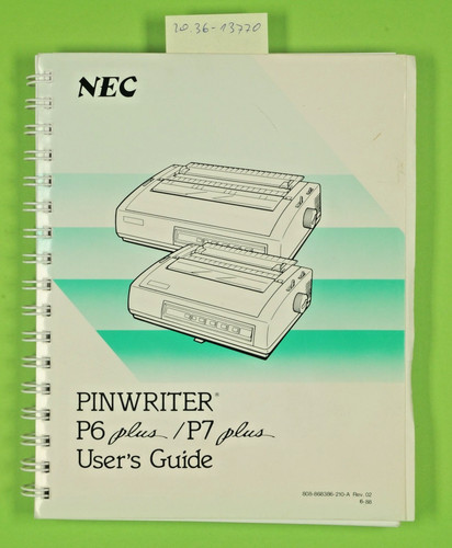 Vintage manual nec pinwriter - vintage,
