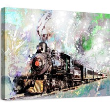 Leinwand Bild Zug Lokomotive