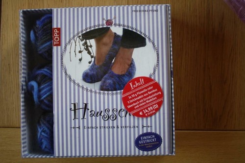 Strickfilzset hausschuhe v - strickfilzset, "hausschuhe"