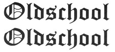 Oldschool 2x, Auto Aufkleber
