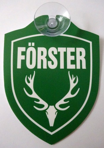 Schild mit saugnapf förster - schild,