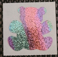 ❤️❤️SANDYLION Originalabschnitt bunter Glitzerbär 90er Jahre❤️❤️