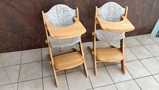 2x Geuther Hochstuhl Swing Holz Hell mit allem Zubehör, Top Zustand