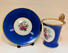 Rosenthal Selb Bavaria Porzellan Tasse Sammeltasse blau florales Muster signiert