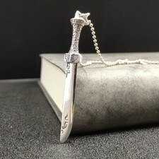 B32 Herren Anhänger Schwert Dolch geometrisch verziert Sterling Silber 925