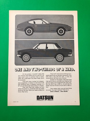 1971 datsun 240z 240 510 - datsun, z