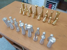 Schachfiguren Roh Messing Alu