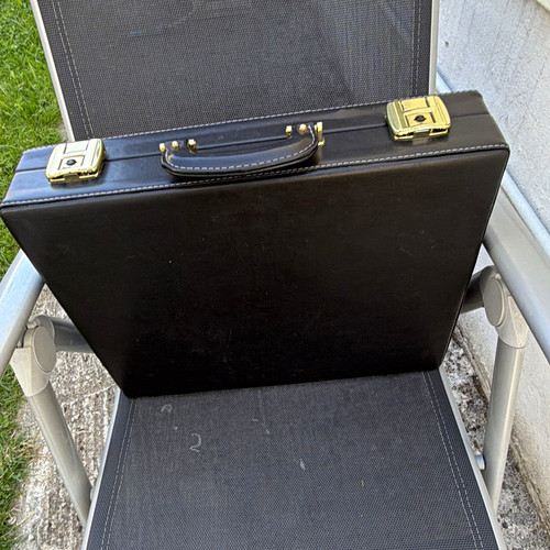Aktenkoffer schwarz aus leder - aktenkoffer,