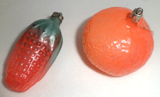 Alter Christbaumschmuck Maiskolbe Mandarine matt selten