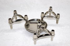 Quist Nagel BMF Stoff Kerzenständer 3 Stück mit Schale 60er 70er Jahre