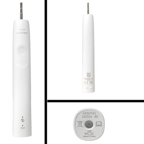 White toothbrush handle - toothbrush,