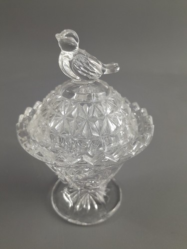Glas schale mit vogel - glas-schale,