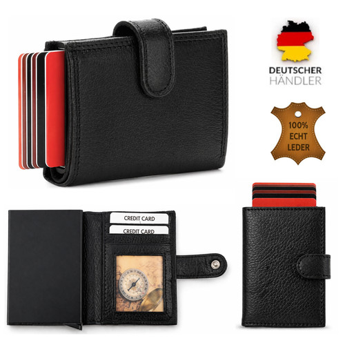 Slim wallet echt leder - slim,