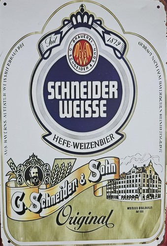 Blechschild schneider weisse - blechschild, weisse/