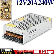 AC /DC Einbaunetzteil Schaltnetzteil Netzteil Adapter 230V auf 12V 20A 240W DE