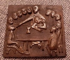 Bild , Abendmahl,  wohl Bronze