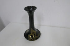 Hutschenreuther - Glas -  Blumenvase - Vase  Schwarz - Gold  H. 29,5 cm,