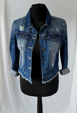 Jeansjacke Jacke Used Look mit