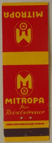 Ddr zündholzheftchen mitropa - ddr,