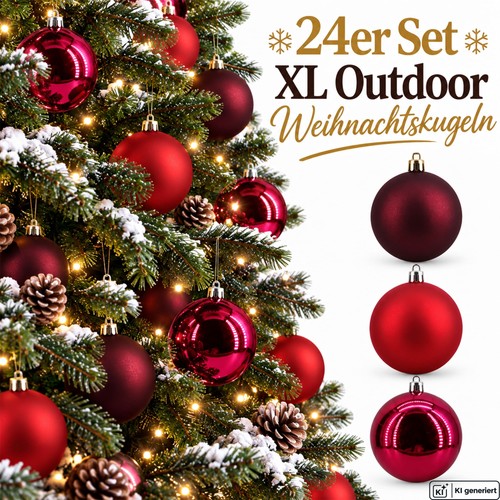 Weihnachtskugeln outdoor 24er - weihnachtskugeln,
