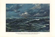 Atlantischer Ozean Kunstdruck 1935 v. Hugo Schnars-Alquist Hamburg Atlantik Meer