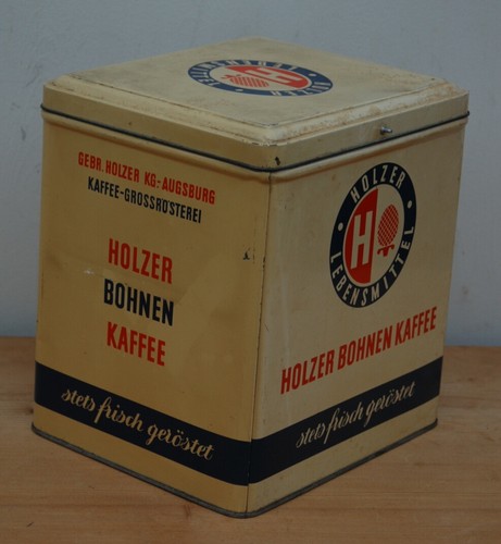 Alte bonbon blechdose holzer - -,