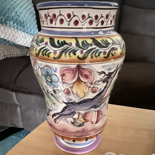 Handbemalte keramikvase - handbemalte,