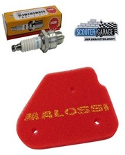 Sport Luftfilter Schwamm von Malossi + Zündkerze NGK BR8HS für Minarelli liegend