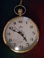 Vintage Wanduhr m. Kette von