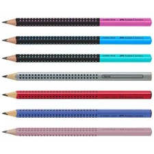 FABER CASTELL Bleistift Jumbo GRIP Boy Girl silber rot orange blau grün [wählbar