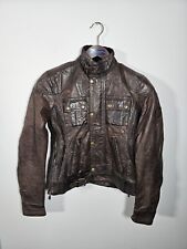 Vintage BELSTAFF Gangster Lederjacke Damen 38 XXS/XS Braun UK 6 Gold Label
